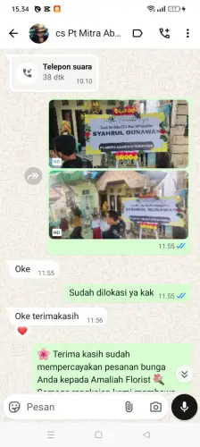 Testimonial Papan Bunga cikarang